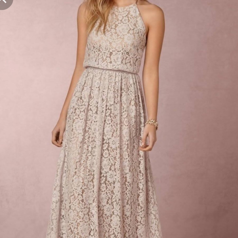 Blue and Blush Donna Morgan for Anthropologie BHLDN Bridesmaid Dress Size 6